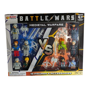 Block Tech-Battle Wars- Medieval Warfare Includes 10 Minifigures and Accessories